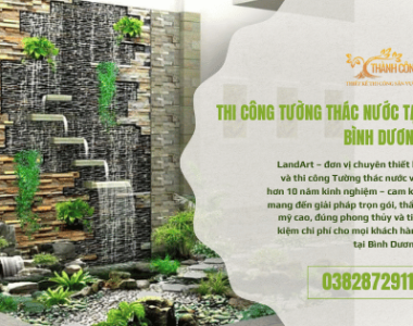 Thi Công Tường Thác Nước Tại Bình Dương