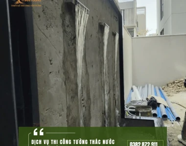 Dịch Vụ Thi Công Tường Thác Nước Trọn Gói Từ A–Z