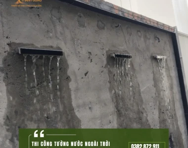 Thi Công Tường Nước Ngoài Trời Cao Cấp