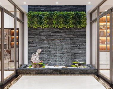 Làm Tường Thác Nước Cho Spa