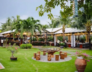 Thi công sân vườn nhà hàng Bình Thạnh