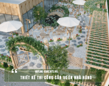 Thiết kế sân vườn nhà hàng
