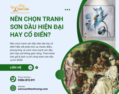 Tranh sơn dầu vẽ tay